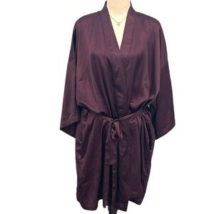 Victoria’s Secret | Vintage Wine Satin Robe Kimono Sleeve OS